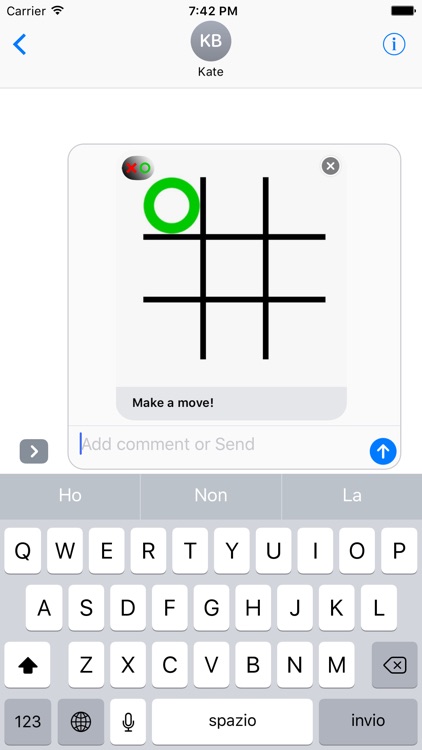 Tic Tac Toe for Message