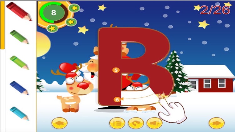 ABC Alphabet Tracer Santa Claus song game for baby