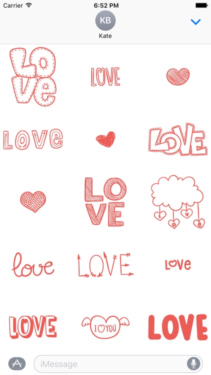 Love Doodle Stickers