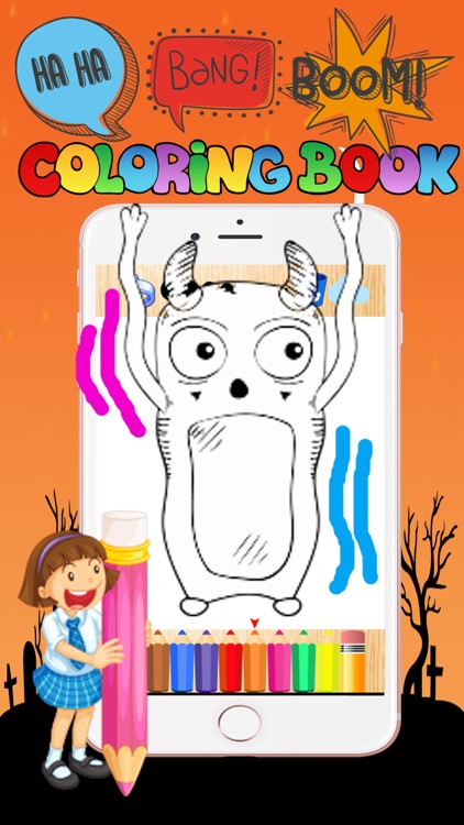 Monster happy halloween free crayon games for kids