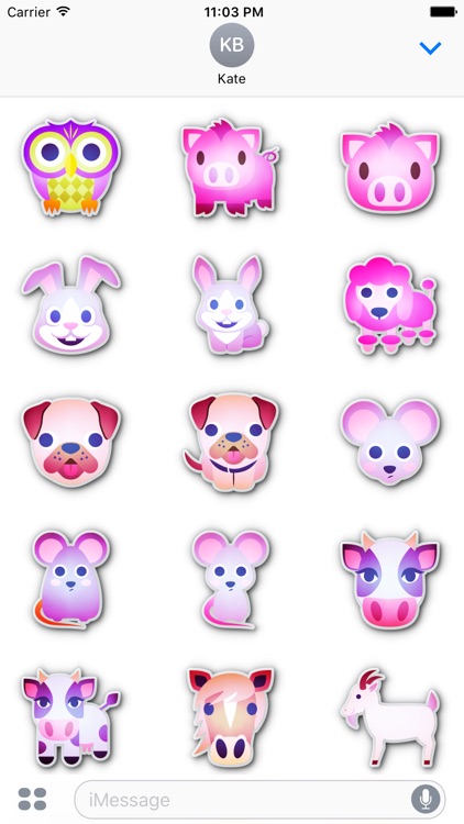 Animals emoticons • Stickers for iMessage