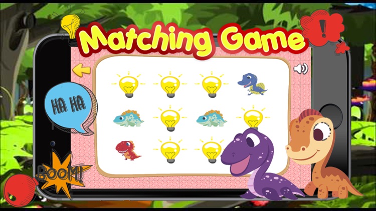 Dinosaur planet remember game preschool matching