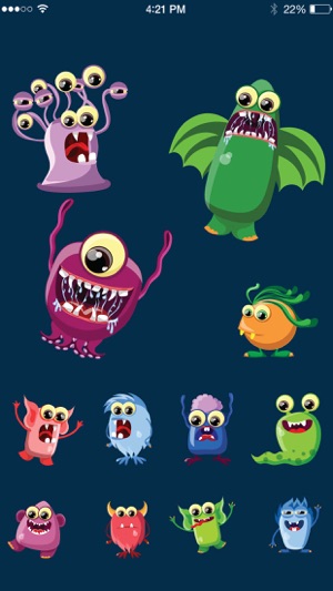 Cartoon Monsters Stickers(圖2)-速報App