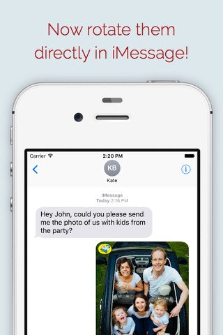 Rotate Photo - Rotate photos right in iMessage screenshot 2