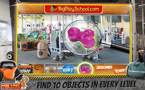 Crunch Gym Hidden Object Games screenshot 2