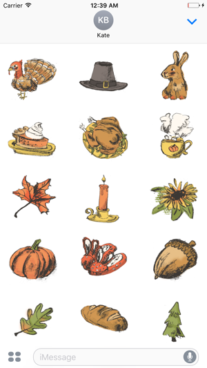 Thanksgiving Illustrated Sticker Pack(圖2)-速報App