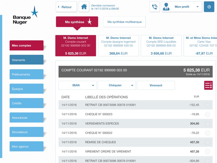 Banque Nuger pour iPad