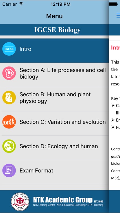 NTK IGCSE Biology