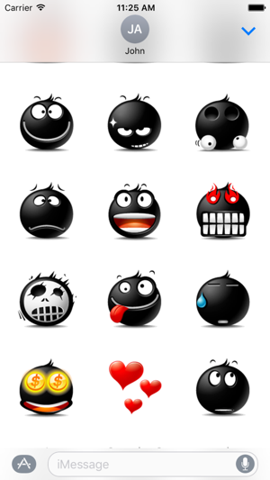 Black Emoji Stickers(圖1)-速報App