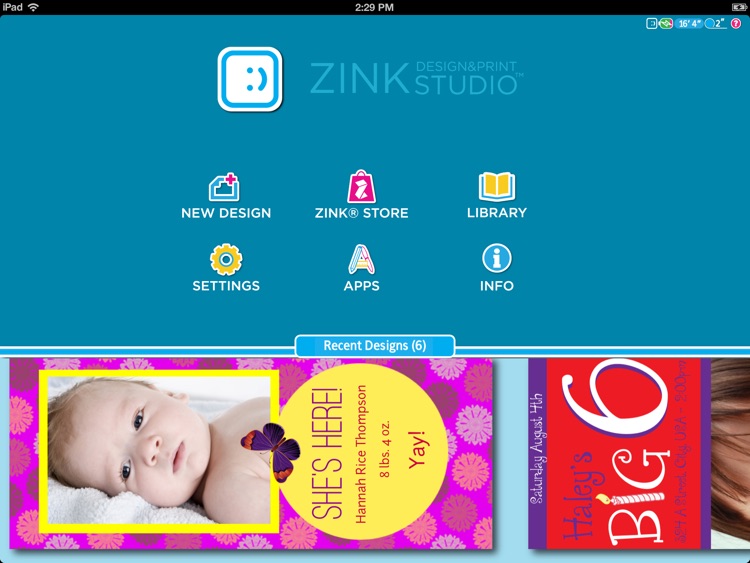 ZINK Design & Print Studio for iPad