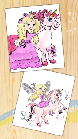 Game screenshot Unicorn & pegasus coloring pages Fantastic animals mod apk