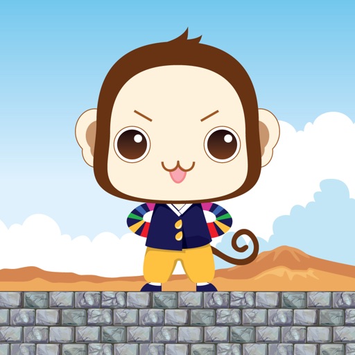 Jump Monkey - Save monkey from rolling rocks!! Icon