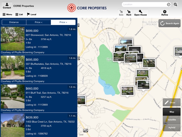 CORIE Properties for iPad