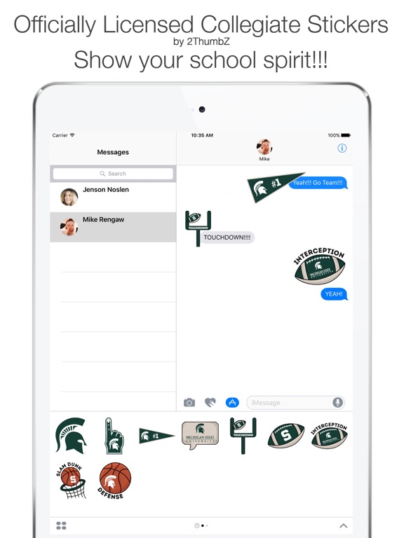 michigan state emoji for iphone