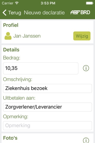 ABP BRD Declaratie screenshot 2