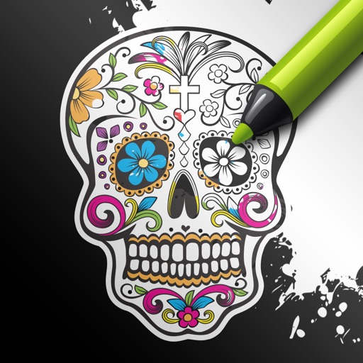Sugar Skull Coloring Pages iOS App