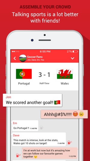 SportOn - Live Scores + Chat(圖4)-速報App