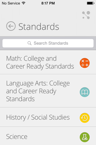 SC Academic Standards screenshot 2