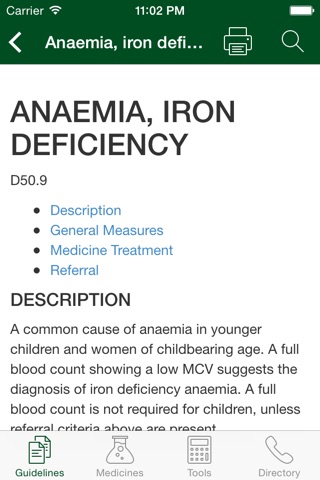 EML Clinical Guide screenshot 2