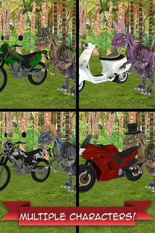 MotoRaptor - Velociraptor Motorcycle Jurassic Run screenshot 3