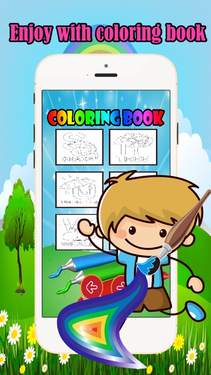 Coloring Book: English ABC Learning Games For Kids