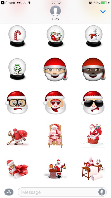 Santa Stickers Pack for Christmas iMessage Texting screenshot-3