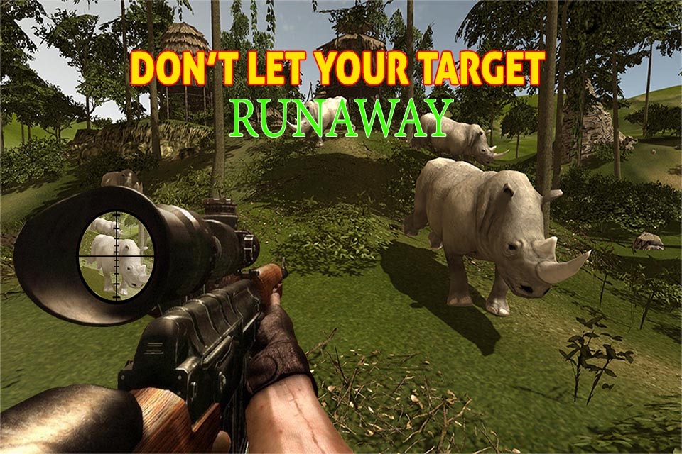 Wild Rhino Hunter Simulator – Hunt down animals in this jungle shooting simulation game screenshot 2