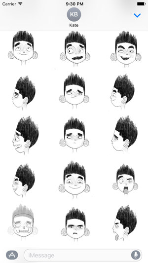 Spiky Hair Boy emoticons - Facial Expression(圖1)-速報App