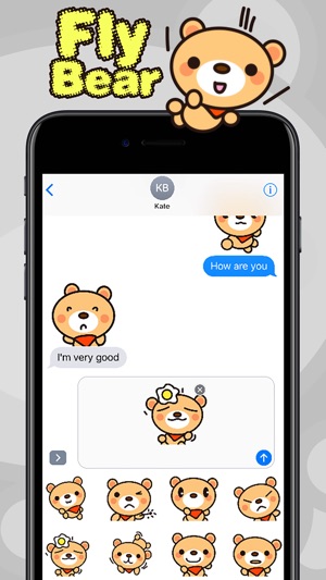 Fly Bear Sticker Pro - Cute & Emotional Stickers(圖4)-速報App