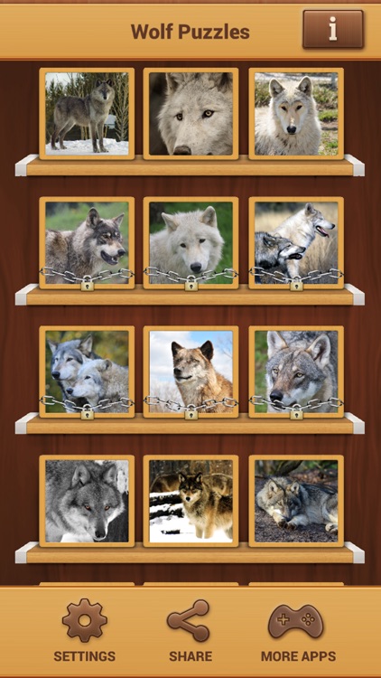 Wolf Jigsaw Puzzles - Fun Brain Training Game Free