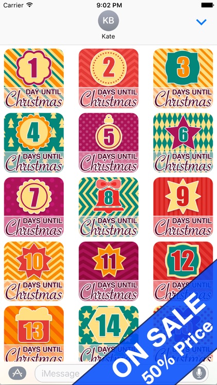 Countdowns Days Until Christmas Stickers