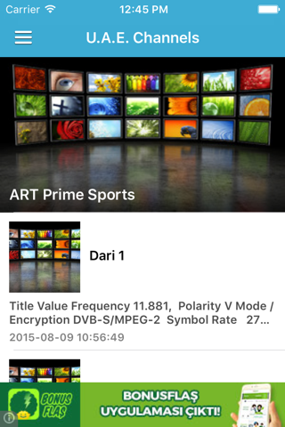 United Arab Emirates TV Channels Sat Info screenshot 2