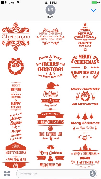 Merry Christmas Wishes Sticker