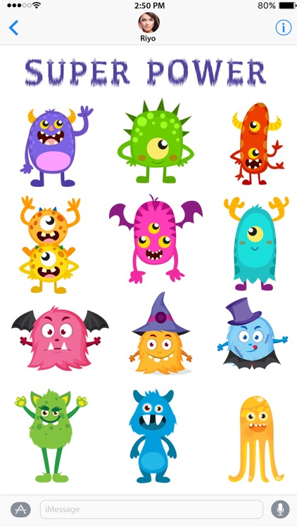 Monster Animated Stickers for iMessage App