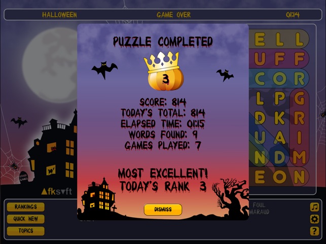 WordSearch Halloween HD(圖4)-速報App