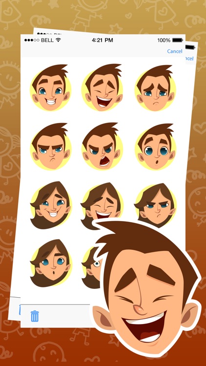 Cool Boy and Girl Expressions Stickers