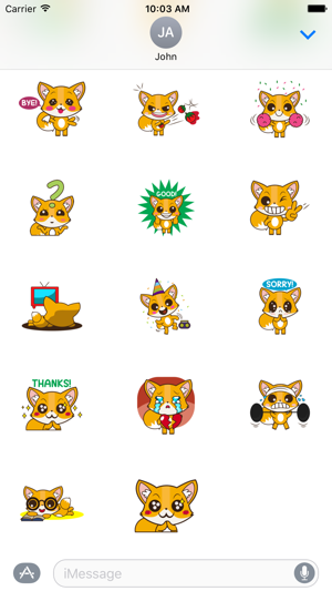 Cute Fox Sticker For iMessages(圖3)-速報App