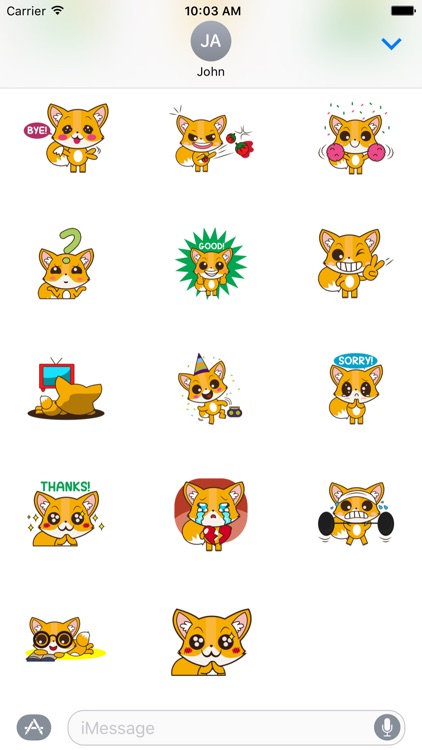 Cute Fox Sticker For iMessages