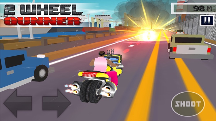 2 Wheel Gunner - Free 3D Ride by Shooting Game