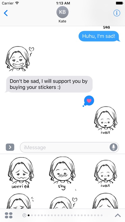 Chibi Facial Expressions Stickers for iMessage