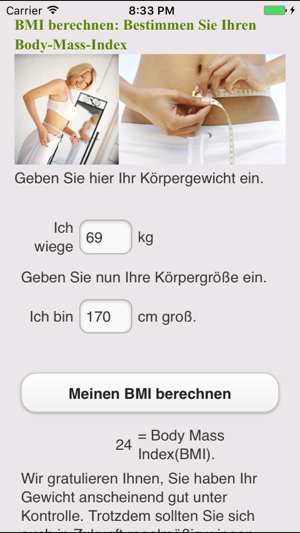 BMI berechnen Bestimmen Sie Ihren Body-Mass-Index(圖1)-速報App