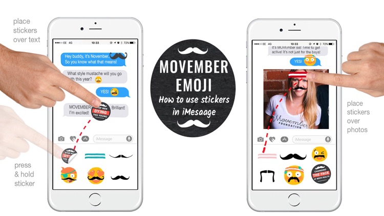 Movember Emoji for iMessage