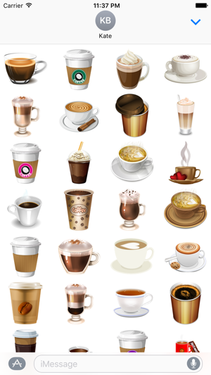 Coffeemoji Stickers for iMessage(圖3)-速報App