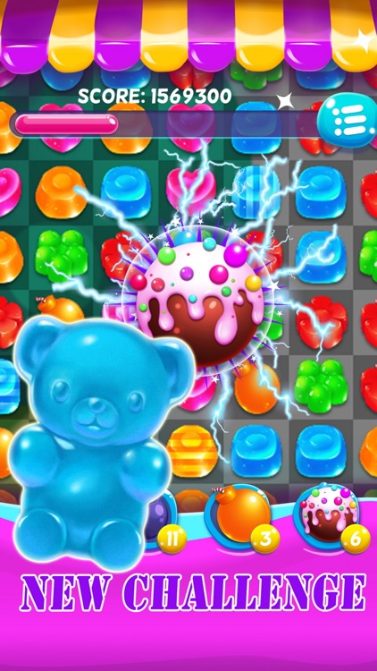 Candy Jelly Bears - For match 3 sweet bear puzzle