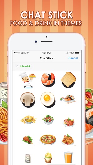 Food & Drink Emoji Photo Stickers Themes ChatStick(圖1)-速報App