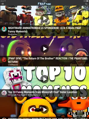 Snímek obrazovky 1 FNAF tube - Videos for Five Nights at Freddy's iphone