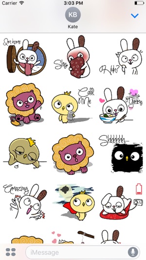 Chick Rabbit and Lion Christmas Sticker(圖2)-速報App