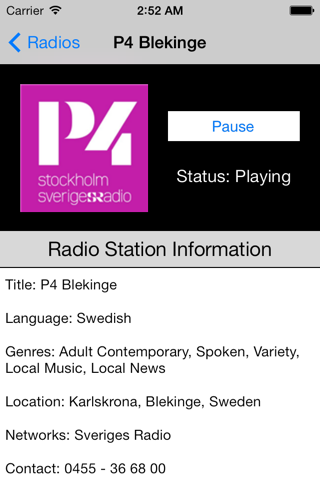 Sweden Radio Live Player (Swedish / Sverige / Svenska) screenshot 4