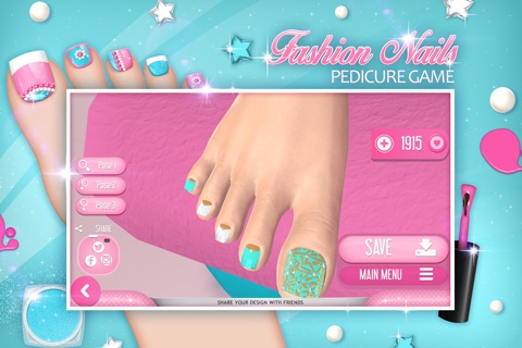 Fashion Nails: Pedicure Game Toe Nail Art Designs screenshot 4