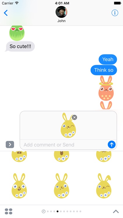 Cute Bunny Egg Sticker Pack